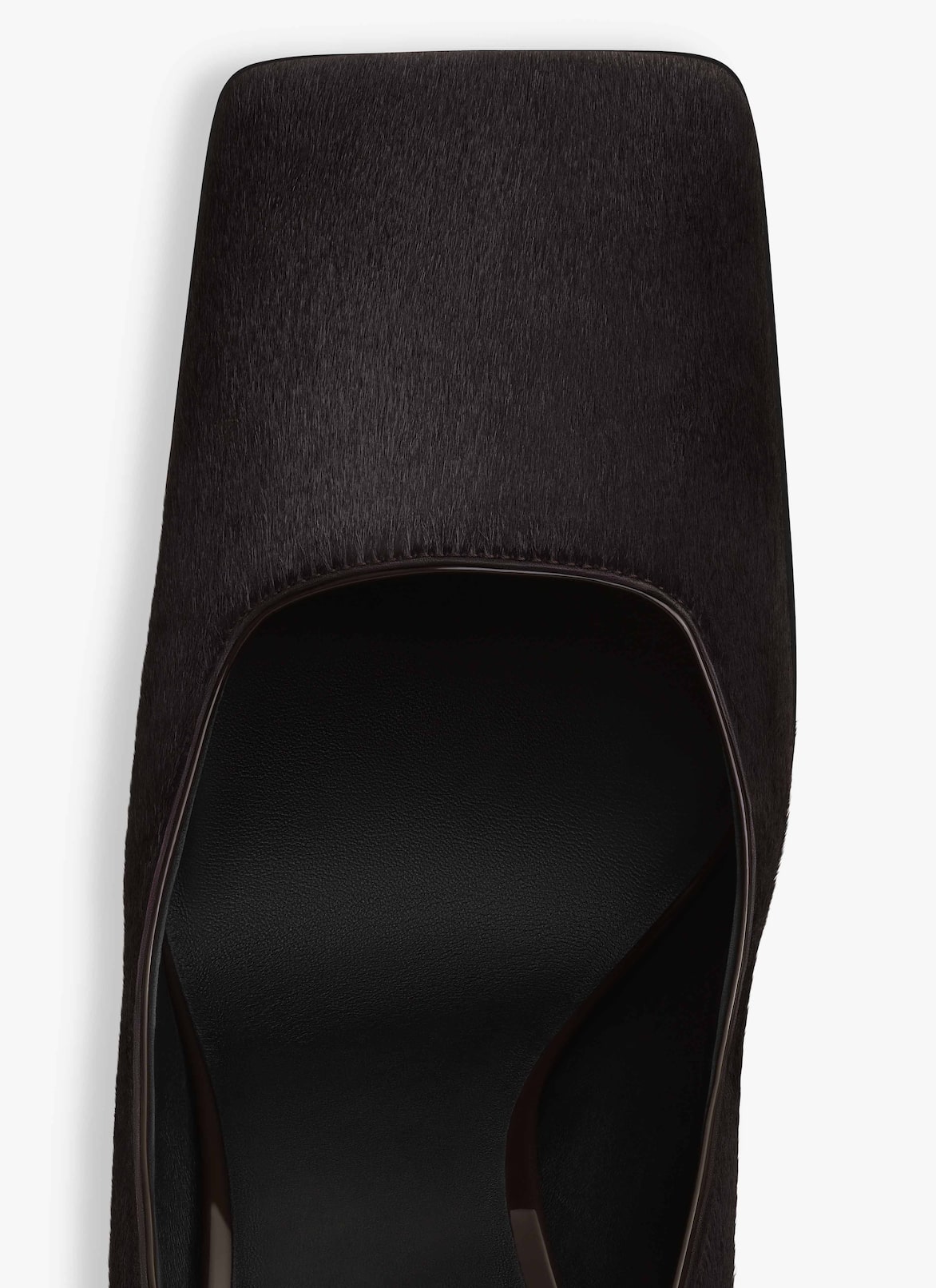 SQUARE PUMPS IN HAIRCALF ALAÏA CHOCOLATE SQUARE PUMPS IN HAIRCALF